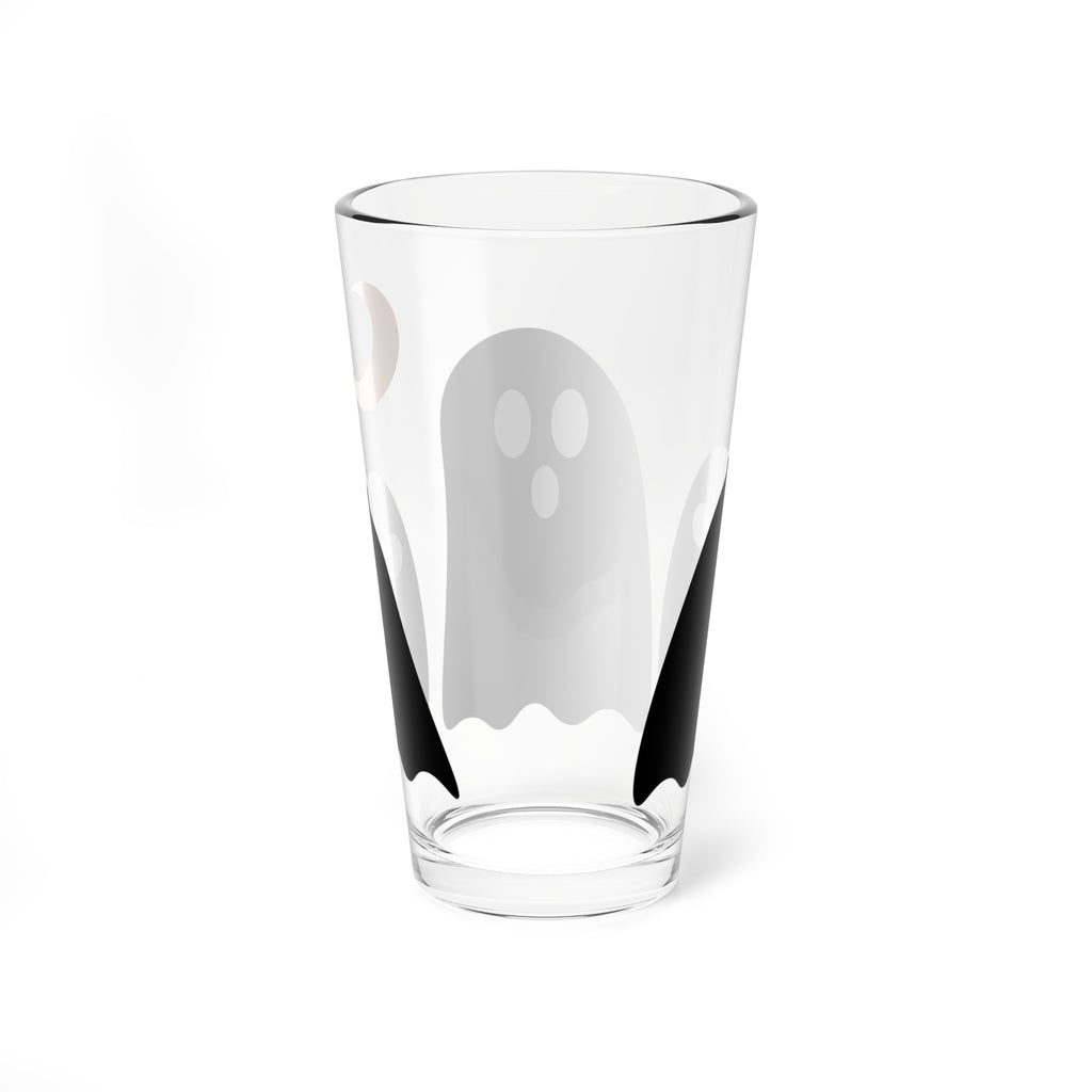 16oz Mixing Glass — Cute Ghosts & Crescent Moon Cocktail Shaker Glass