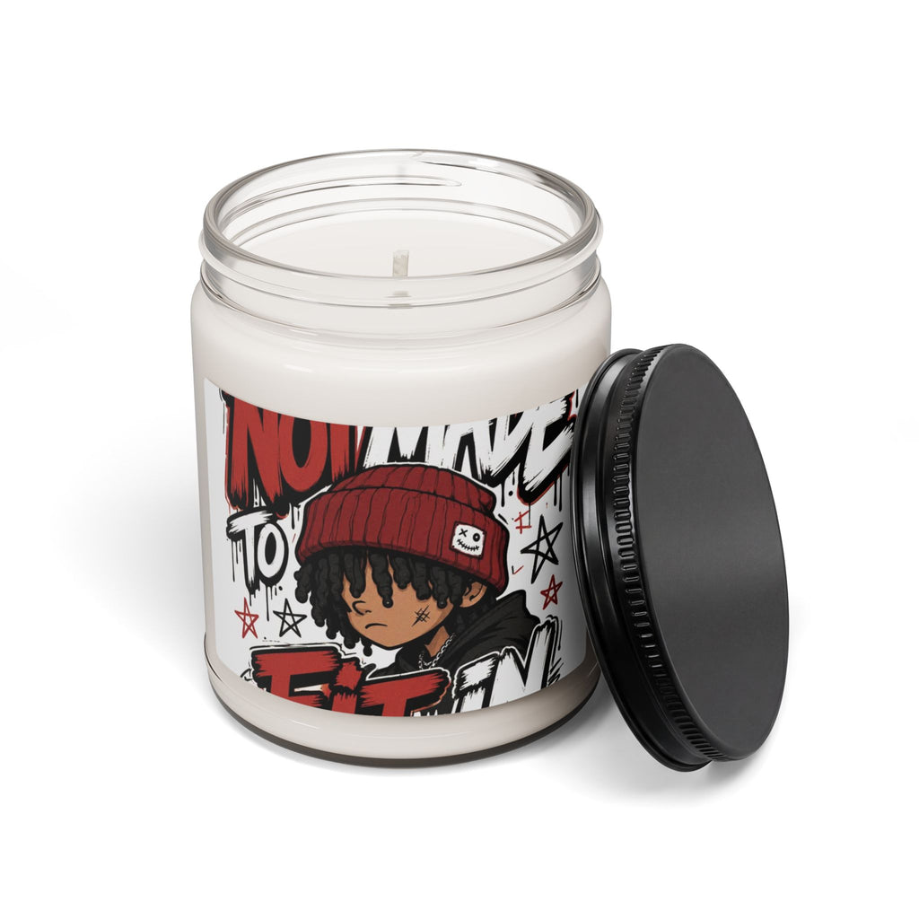 Soy Candle — "No Time to Fit In" Urban Cartoon Scented Candle, 9oz