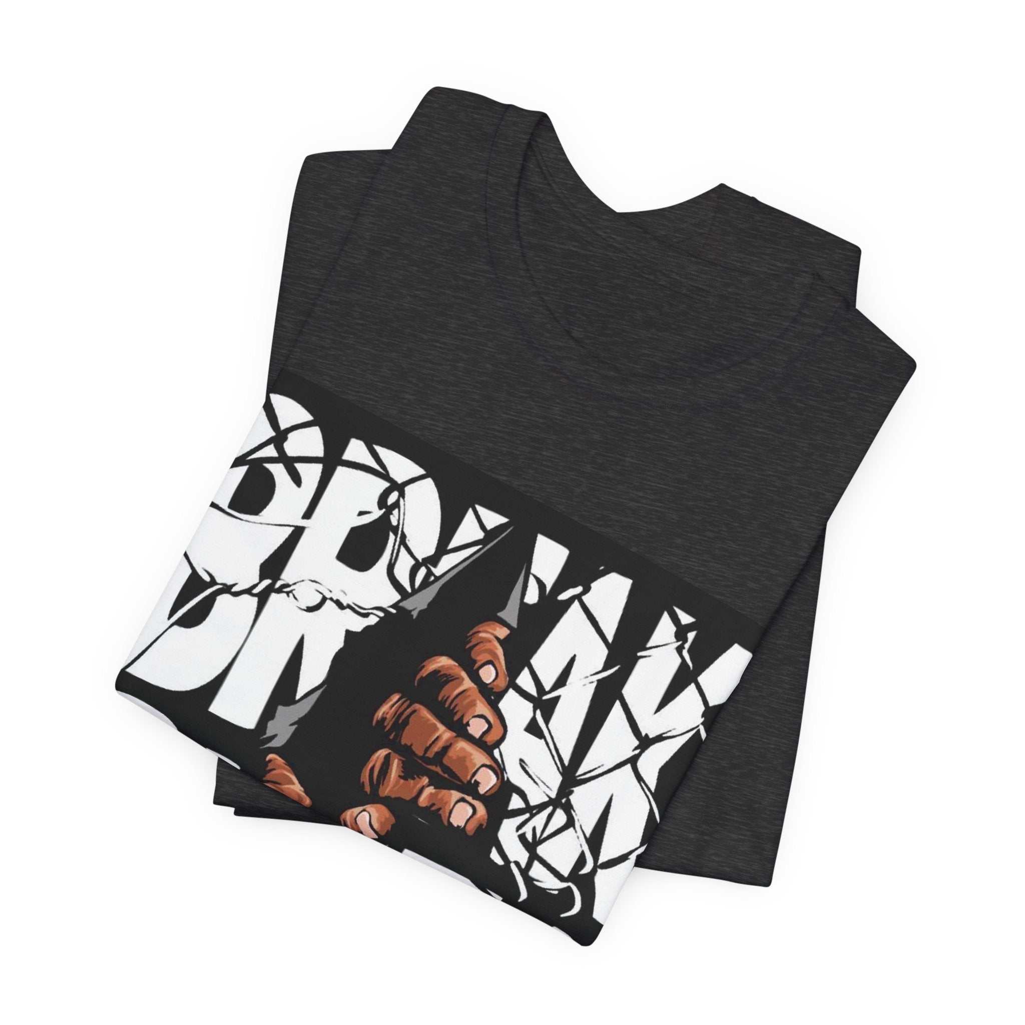 Break Rules Graphic Tee — Hands Breaking Chains Streetwear T-Shirt