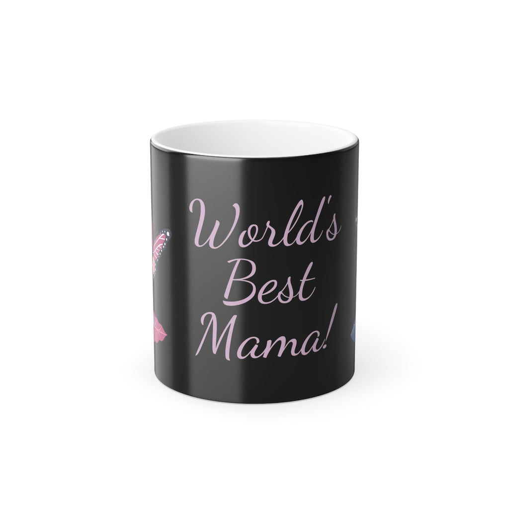 World's Best Mama Color-Changing Mug — 11oz Floral Heat Reveal