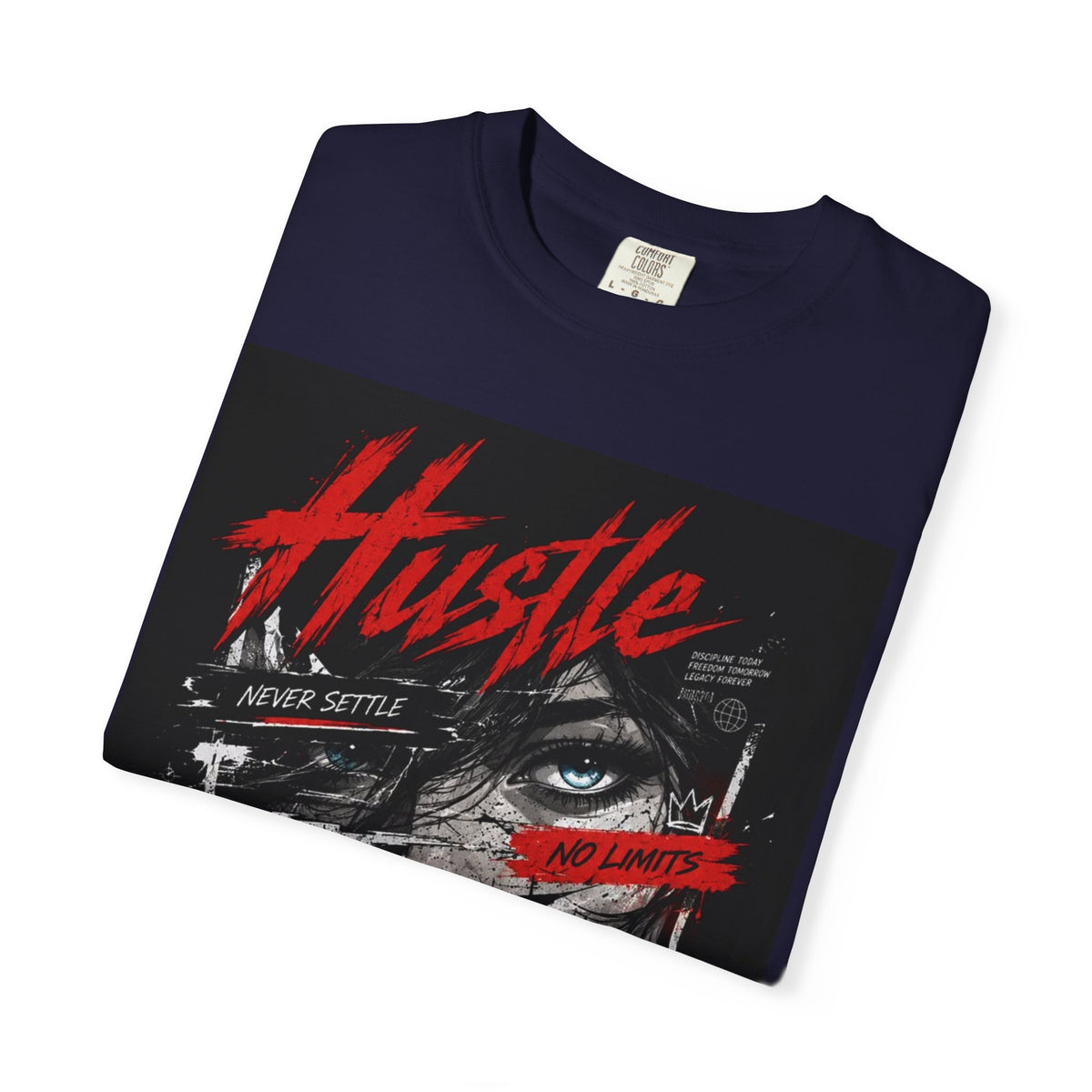 Hustle Stay Grinding Graphic Tee — Streetwear Woman Portrait T-Shirt