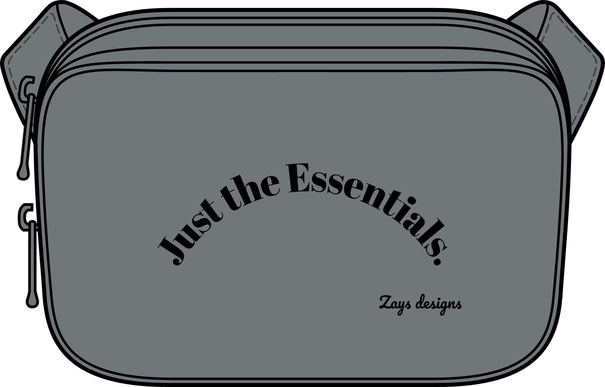 Just the Essentials Crossbody Bag — Matte Dual-Compartment Compact Shoulder Bag