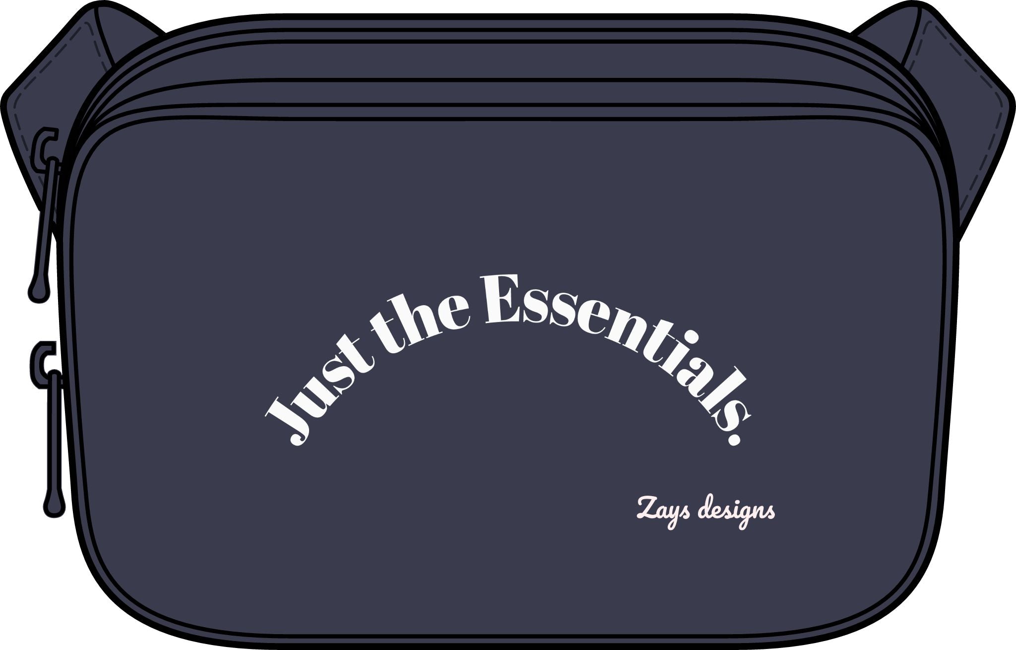 Just the Essentials Crossbody Bag — Matte Dual-Compartment Compact Shoulder Bag
