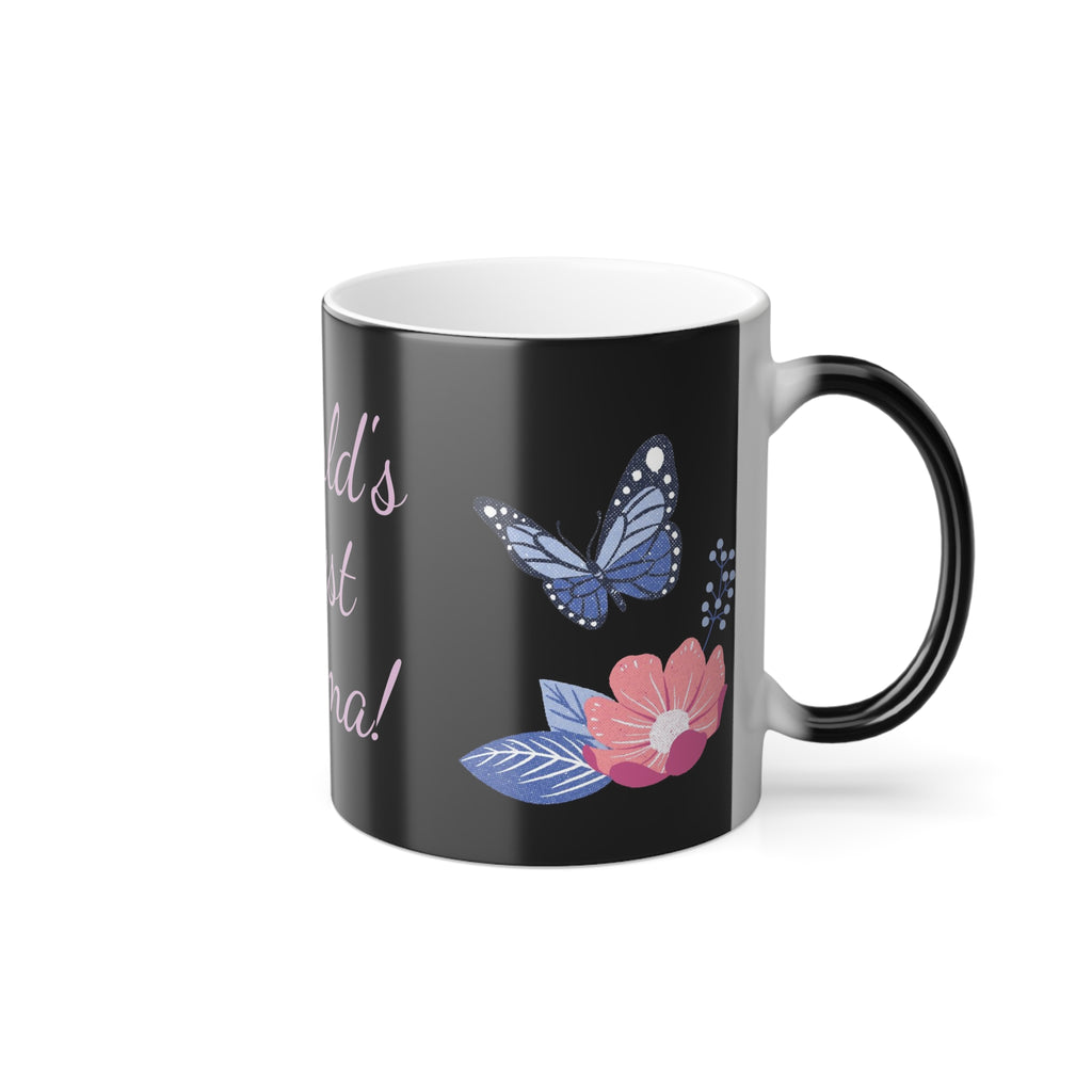 World's Best Mama Color-Changing Mug — 11oz Floral Heat Reveal