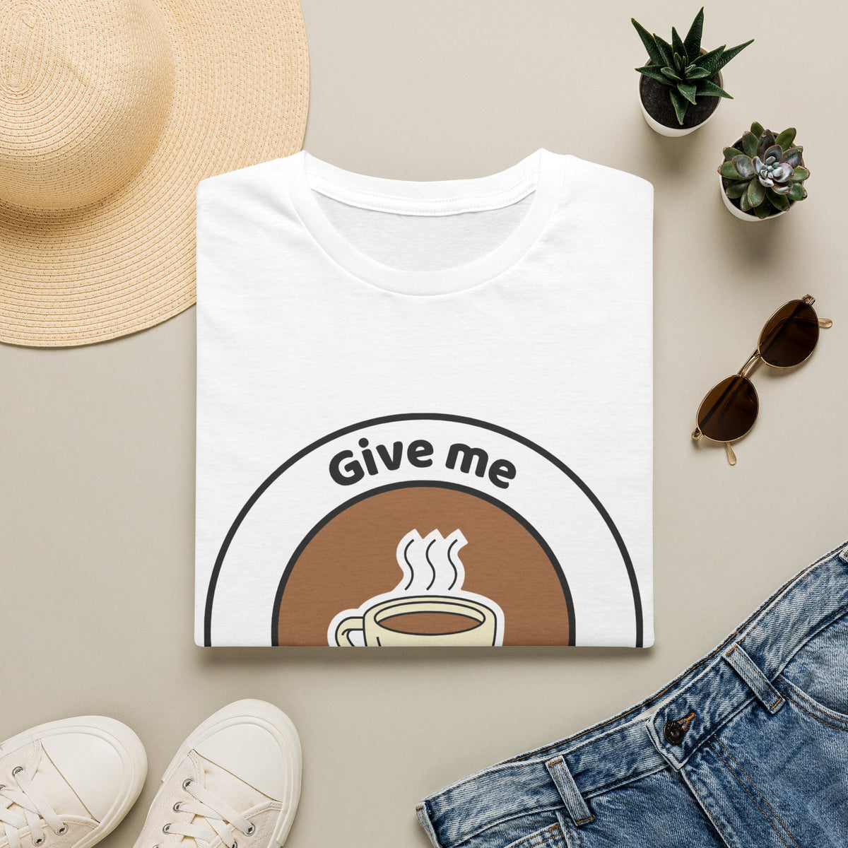Coffee T‑Shirt — “Give Me Some Coffee” Graphic Tee