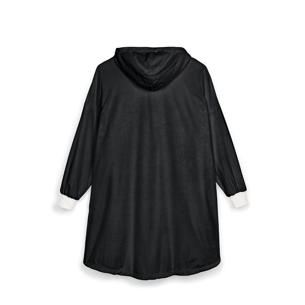 It's A New Day Hooded Blanket — Cozy Oversized Sherpa Hoodie with Positive Quote