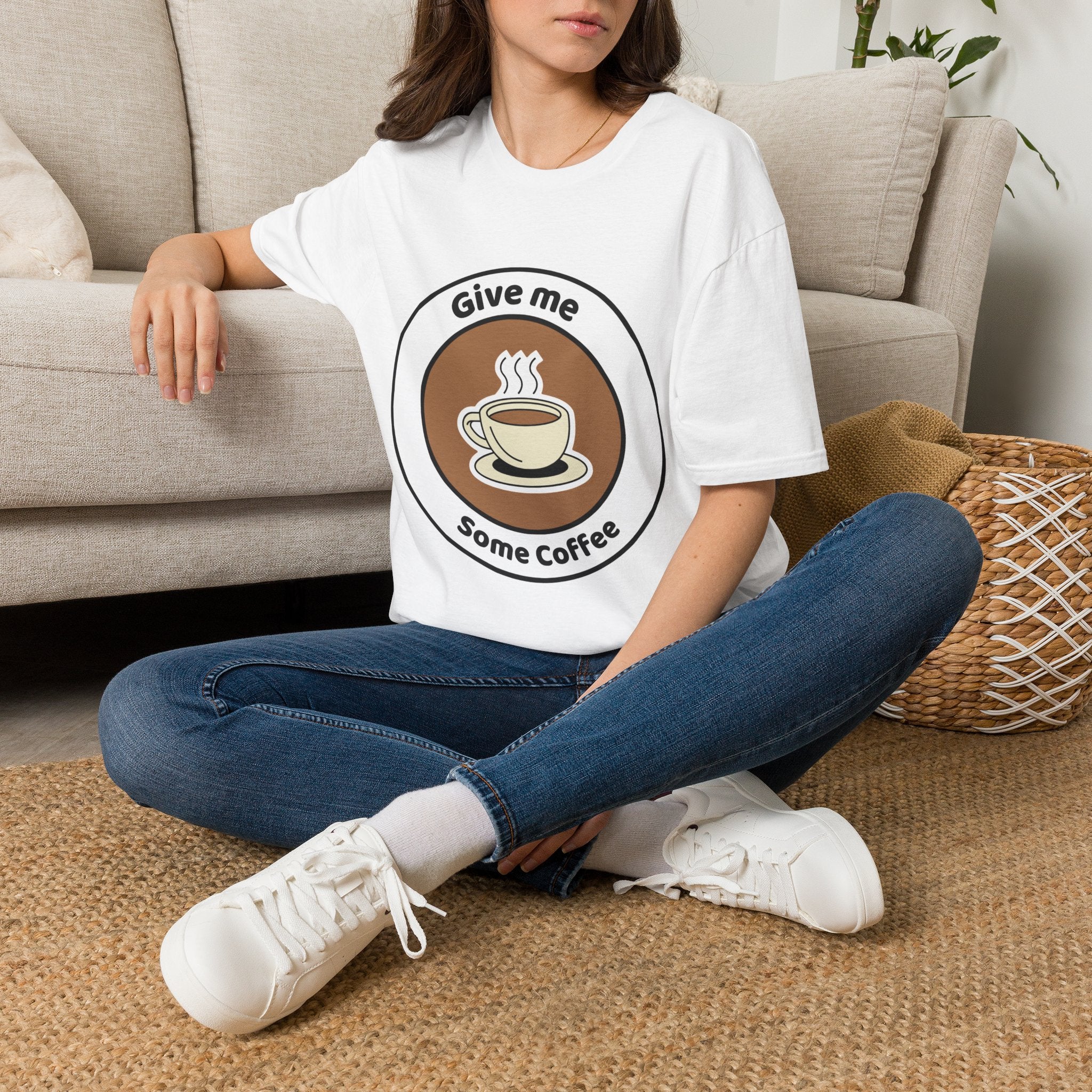 Coffee T‑Shirt — “Give Me Some Coffee” Graphic Tee