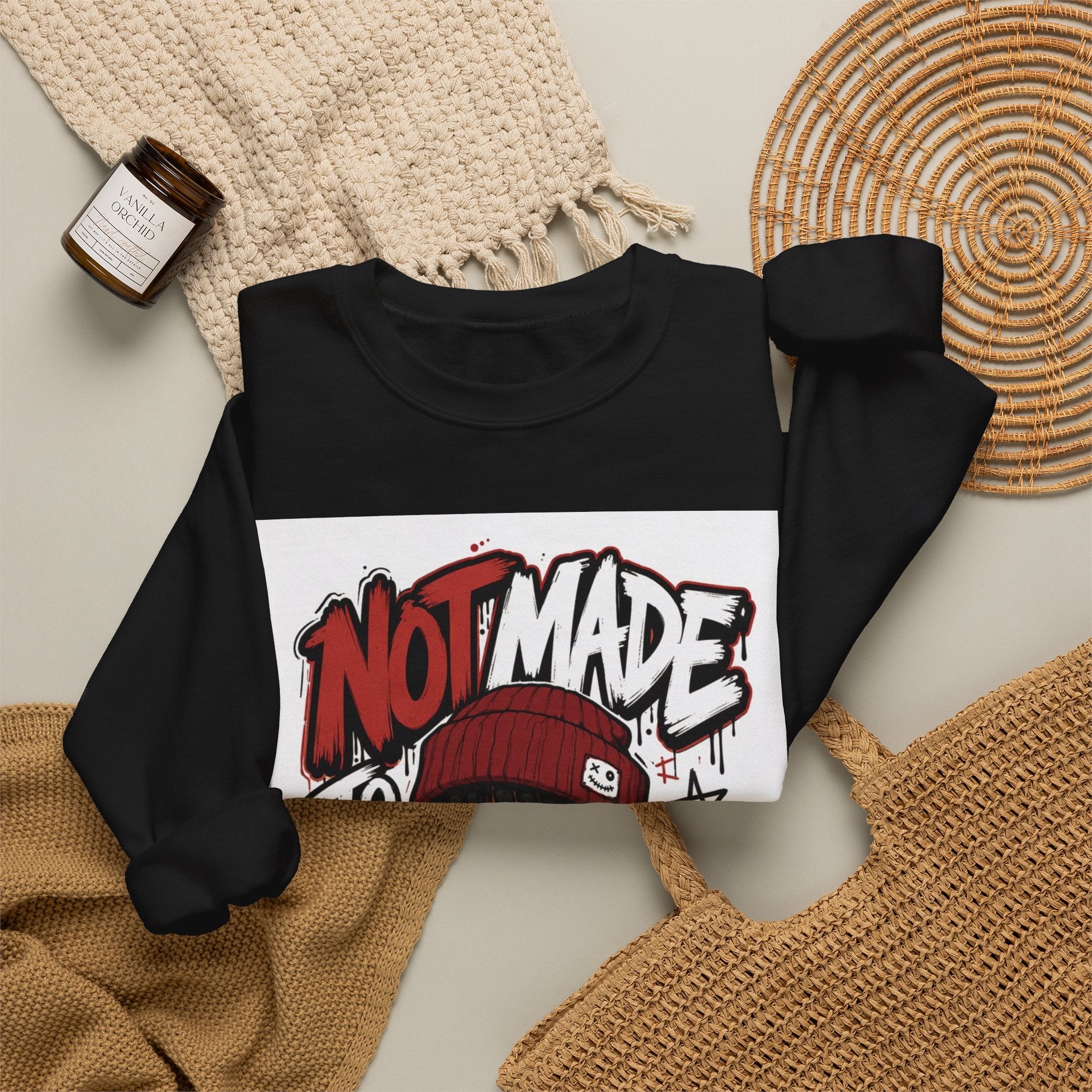 Crewneck Sweatshirt — "Not Made to Fit In" Graphic