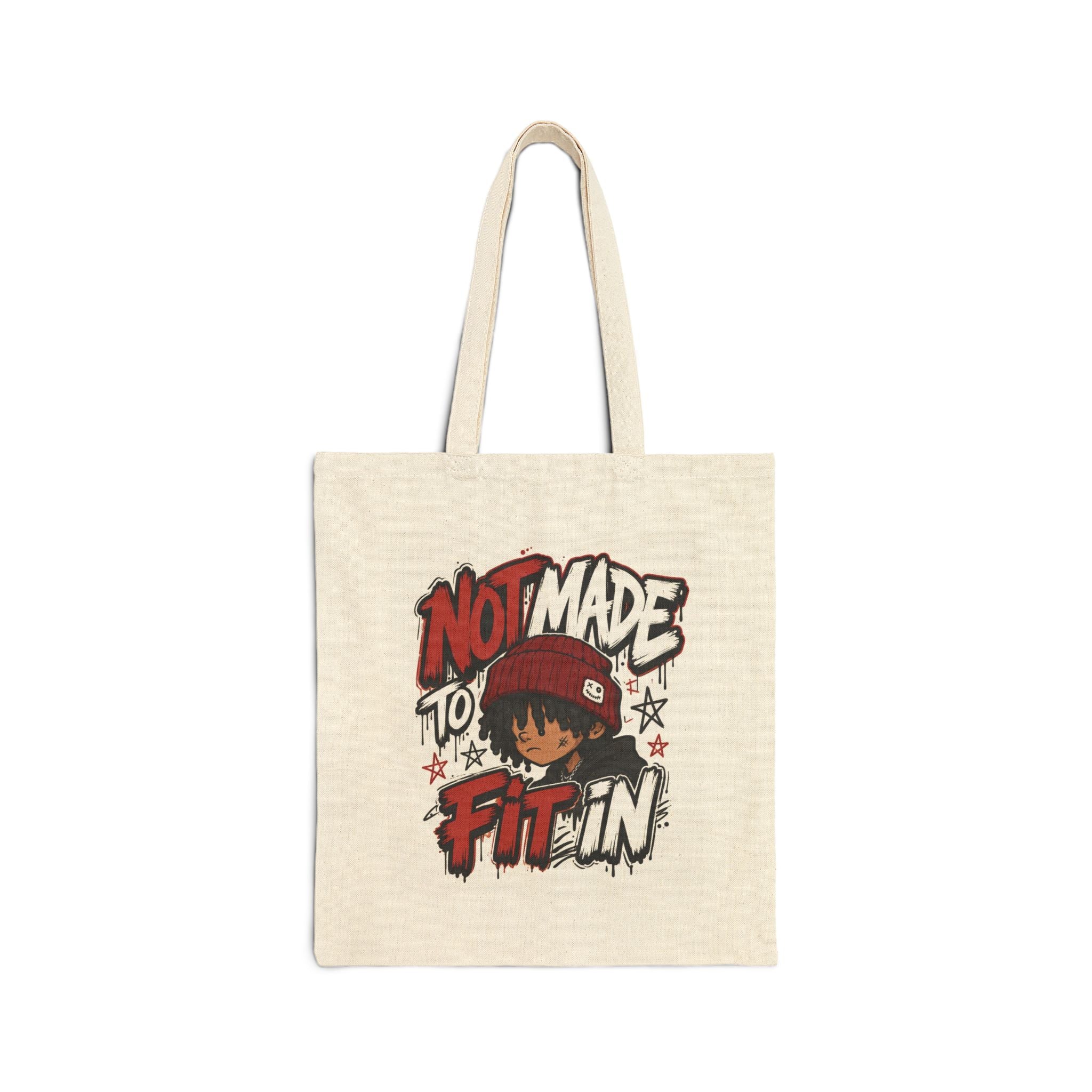 Not Made To Fit In Tote Bag — Graphic Canvas Shopper