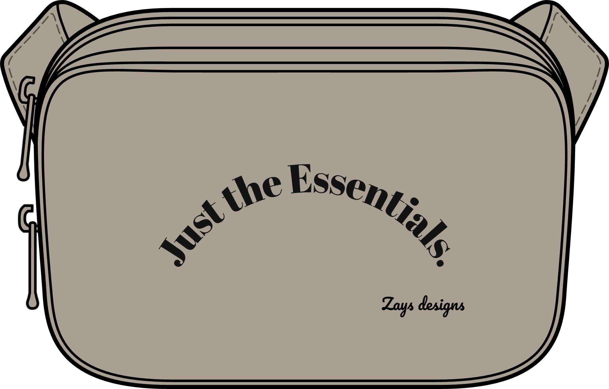 Just the Essentials Crossbody Bag — Matte Dual-Compartment Compact Shoulder Bag